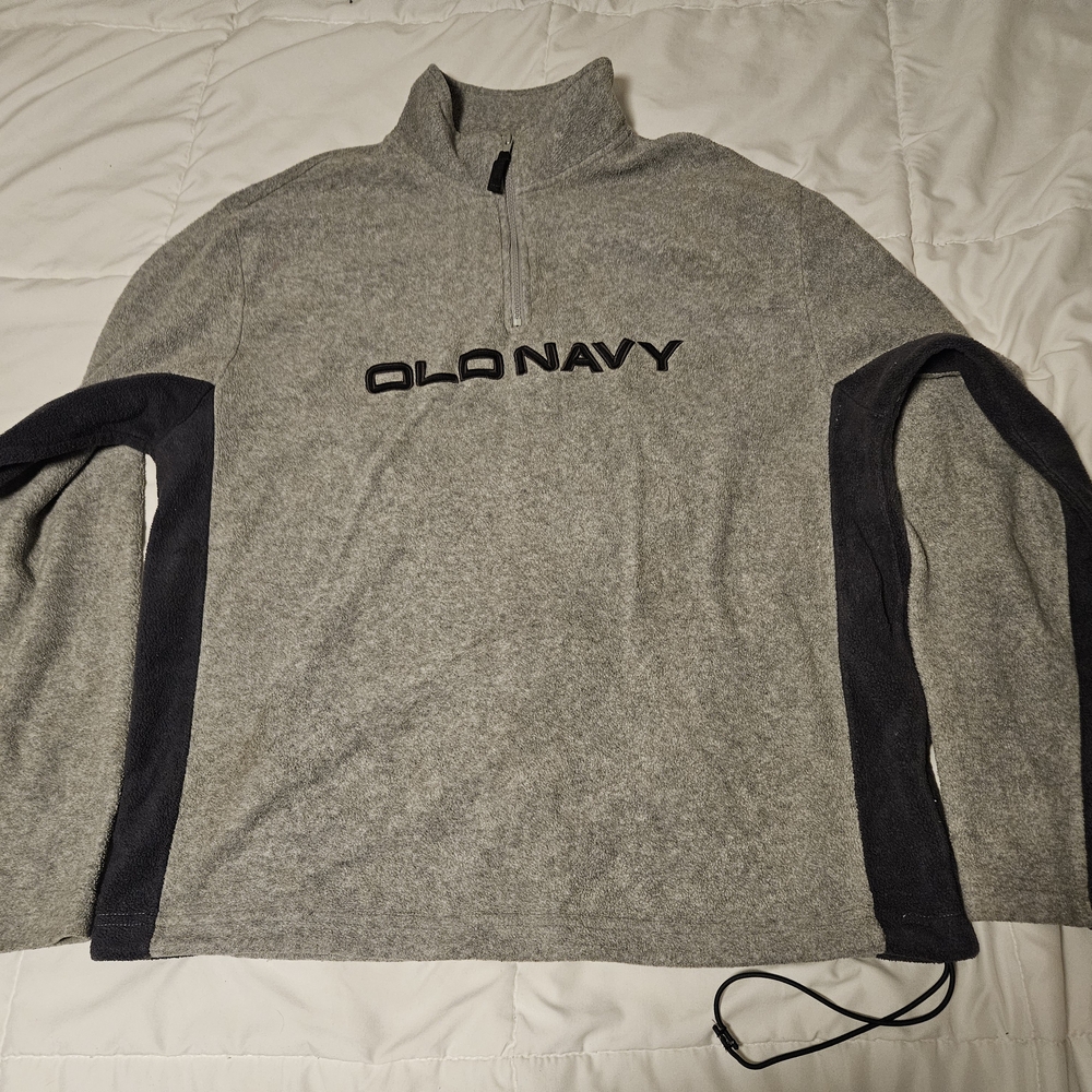 Vintage Old Navy Quarter-zip Fleece Pullover From The Late 90s Y2K Size Medium